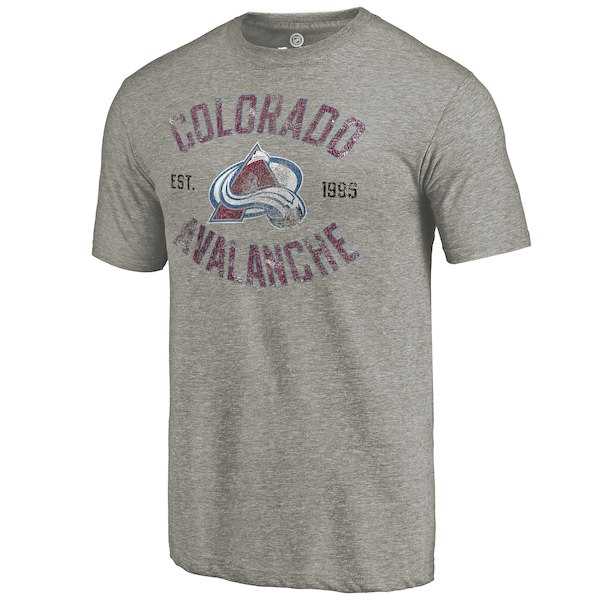 Colorado Avalanche Rinkside Gray Heritage Tri Blend T-Shirt