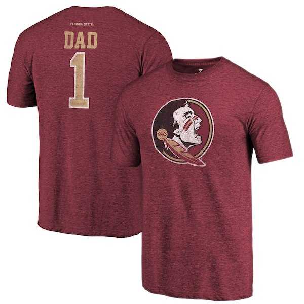 Florida State Seminoles Fanatics Branded Garnet Greatest Dad Tri Blend T-Shirt