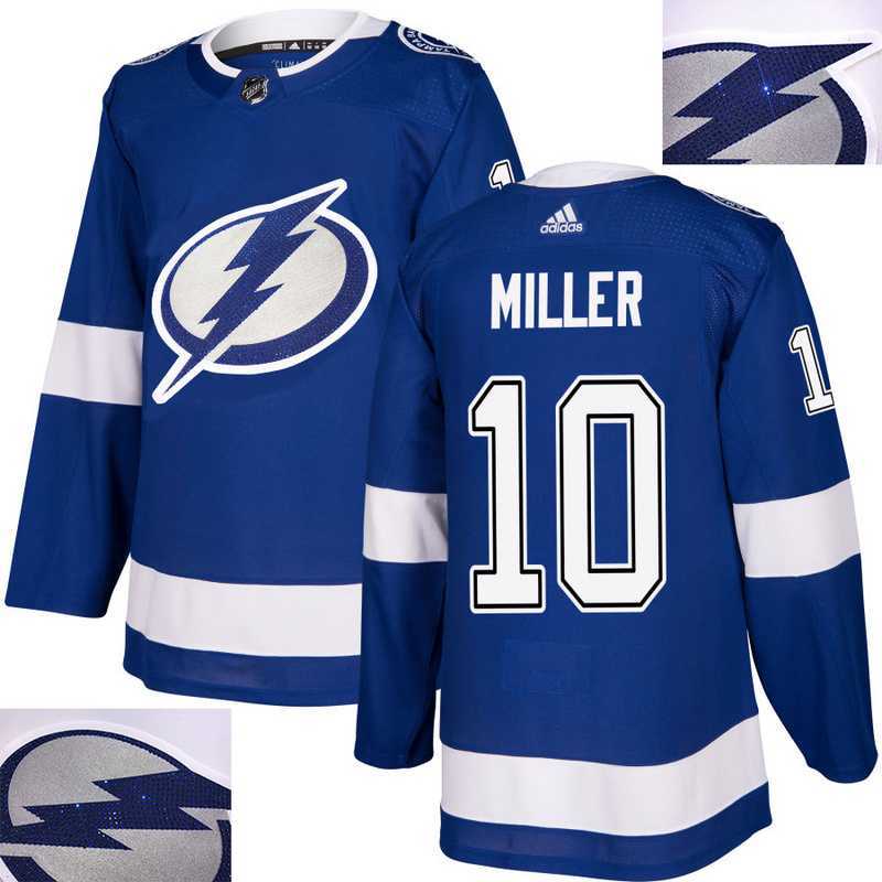 Lightning #10 Miller Blue With Special Glittery Logo Adidas Jersey