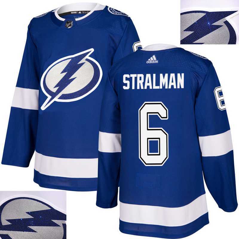 Lightning #6 Stralman Blue With Special Glittery Logo Adidas Jersey