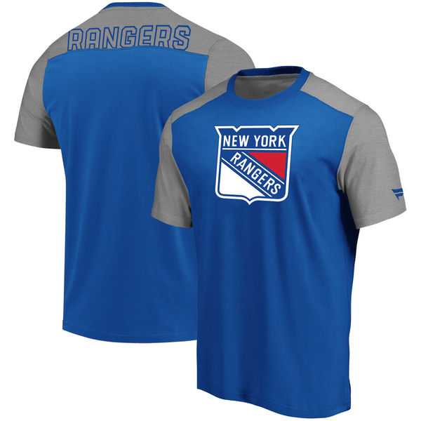 New York Rangers Fanatics Branded Big & Tall Iconic T-Shirt - Royal Heathered Gray