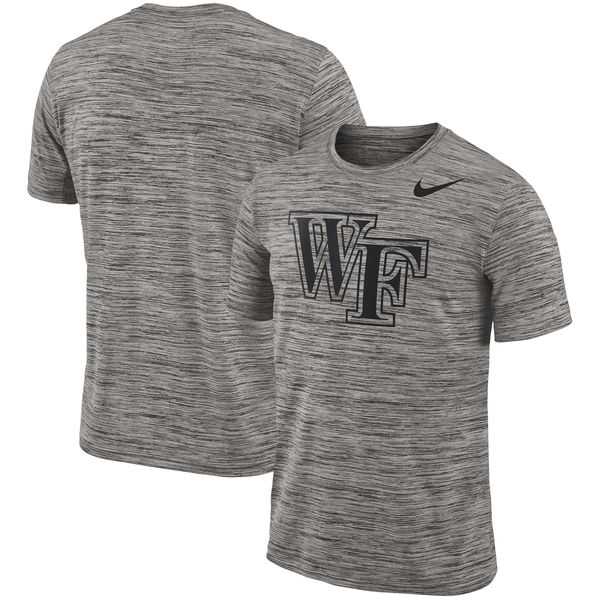 Nike Wake Forest Demon Deacons Charcoal 2018 Player Travel Legend Performance T-Shirt