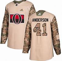 Ottawa Senators #41 Craig Anderson Camo Adidas Veterans Day Practice Jersey