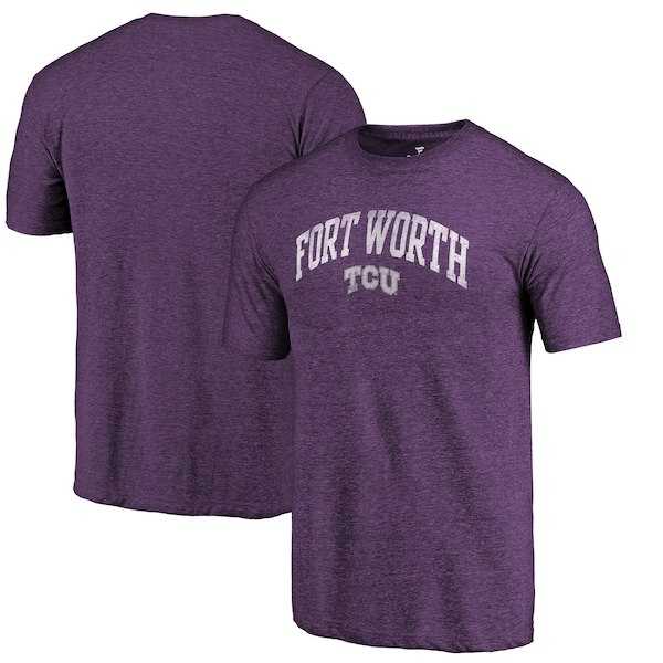 TCU Horned Frogs Fanatics Branded Purple Arched City Tri Blend T-Shirt