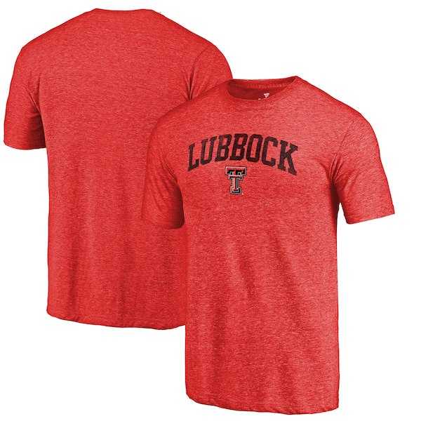 Texas Tech Red Raiders Fanatics Branded Red Arched City Tri Blend T-Shirt