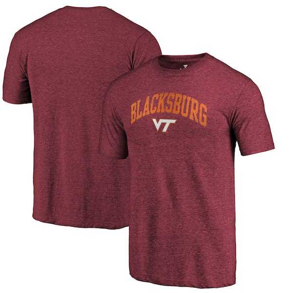 Virginia Tech Hokies Fanatics Branded Garnet Arched City Tri Blend T-Shirt