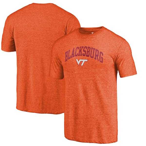 Virginia Tech Hokies Fanatics Branded Orange Arched City Tri Blend T-Shirt