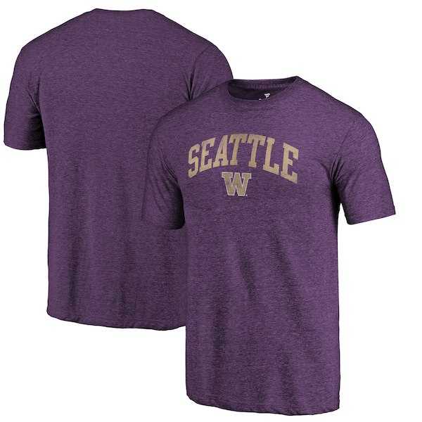 Washington Huskies Fanatics Branded Purple Arched City Tri Blend T-Shirt