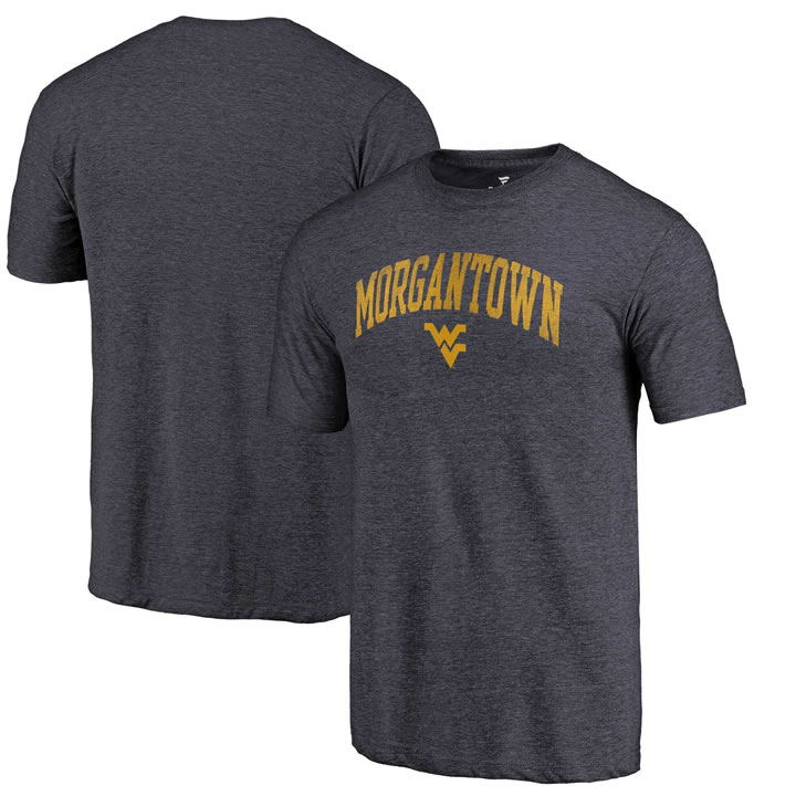 West Virginia Mountaineers Fanatics Branded Navy Hometown Arched City Tri Blend T-Shirt