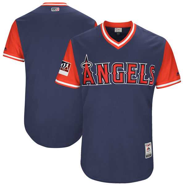Customized Men's Angels Navy 2018 Players Weekend Stitched Jersey