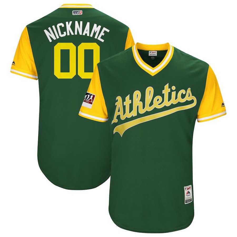 Customized Men's Athletics Green 2018 Players Weekend Stitched Jersey