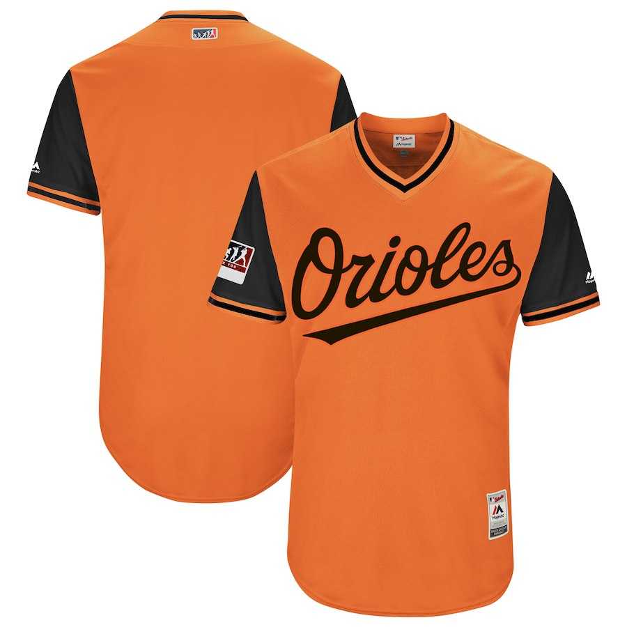 Customized Men's Orioles Orange 2018 Players Weekend Stitched Jersey