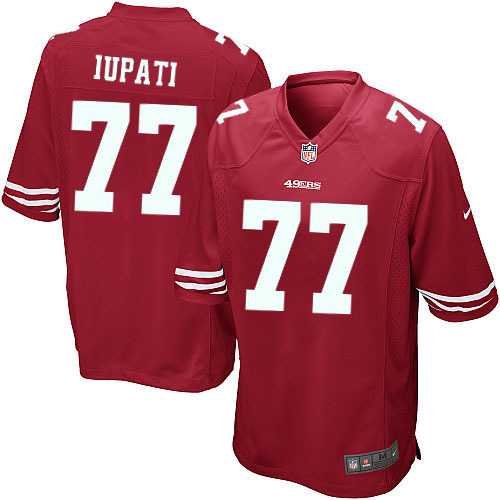 Nike Men & Women & Youth 49ers #77 Iupati Red Team Color Game Jersey