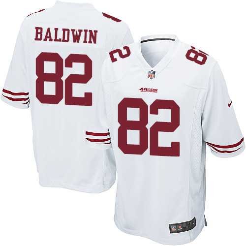 Nike Men & Women & Youth 49ers #82 Jon Baldwin White Team Color Game Jersey