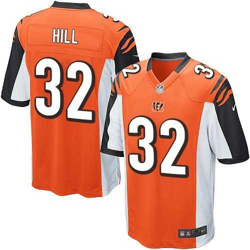 Nike Men & Women & Youth Bengals #32 Jeremy Hill Orange Team Color Game Jersey