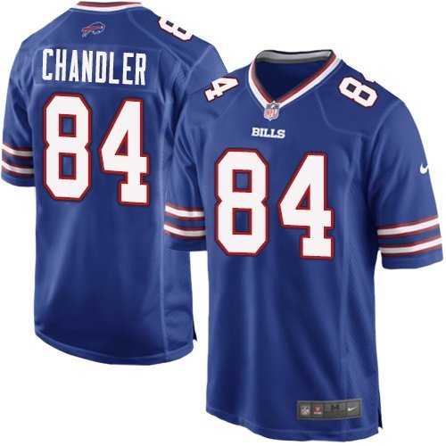 Nike Men & Women & Youth Bills #84 Chandler Blue Team Color Game Jersey
