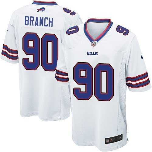 Nike Men & Women & Youth Bills #90 Branch White Team Color Game Jersey