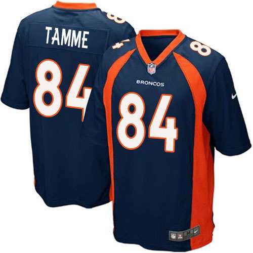 Nike Men & Women & Youth Broncos #84 Tamme Navy Blue Team Color Game Jersey
