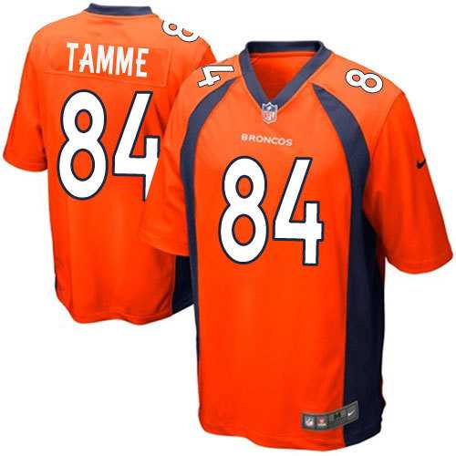 Nike Men & Women & Youth Broncos #84 Tamme Orange Team Color Game Jersey