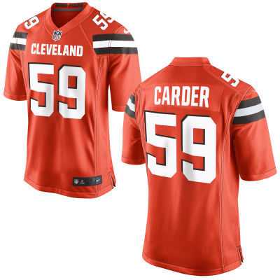 Nike Men & Women & Youth Browns #59 Carder Orange Team Color Game Jersey
