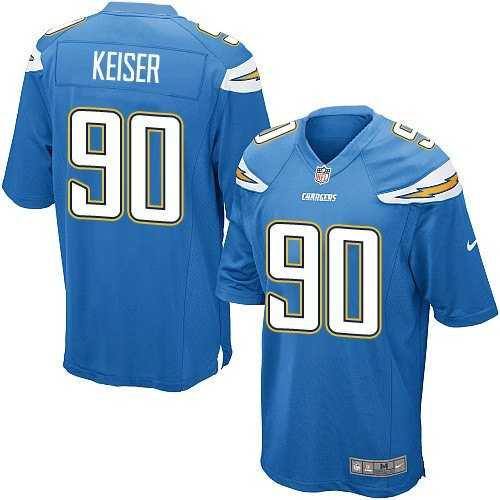Nike Men & Women & Youth Chargers #90 Keiser Blue Team Color Game Jersey