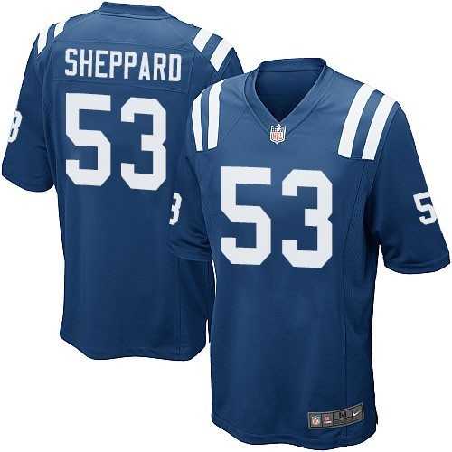 Nike Men & Women & Youth Colts #53 Sheppard Blue Team Color Game Jersey