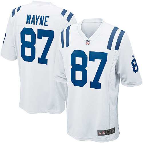 Nike Men & Women & Youth Colts #87 Reggie Wayne White Team Color Game Jersey