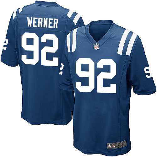 Nike Men & Women & Youth Colts #92 Bjoern Werner Blue Team Color Game Jersey