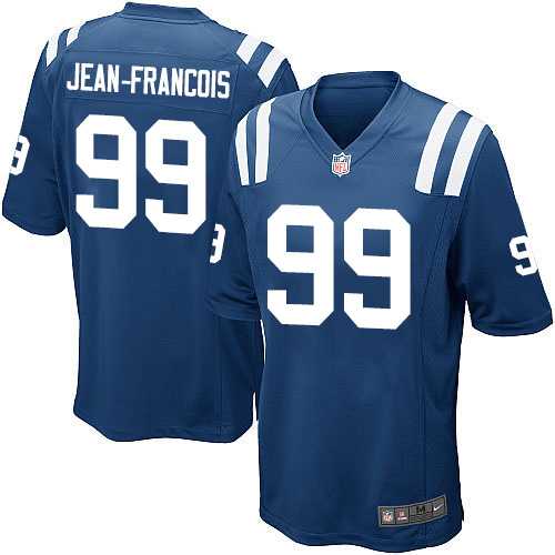 Nike Men & Women & Youth Colts #99 Jean-Francois Blue Team Color Game Jersey