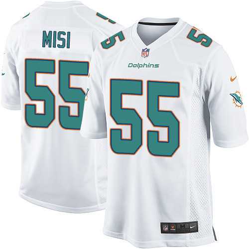 Nike Men & Women & Youth Dolphins #55 Misi White Team Color Game Jersey