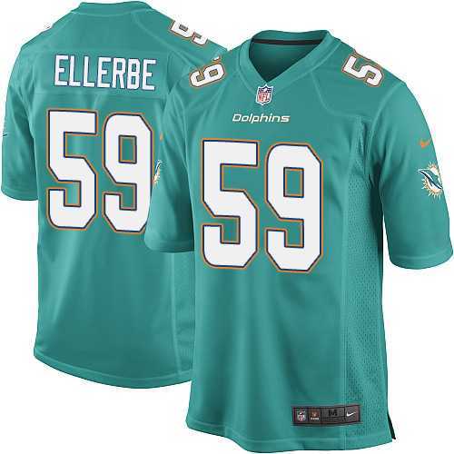Nike Men & Women & Youth Dolphins #59 Ellerbe Green Team Color Game Jersey