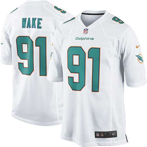 Nike Men & Women & Youth Dolphins #91 Cameron Wake White Team Color Game Jersey
