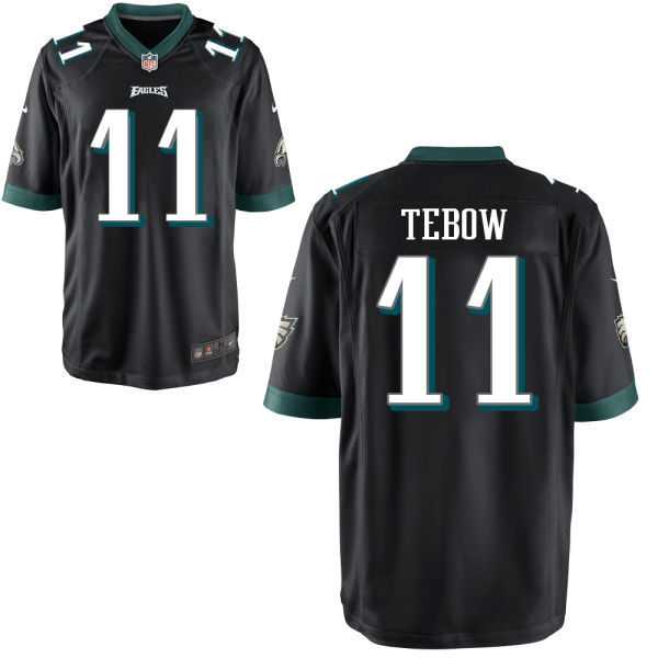 Nike Men & Women & Youth Eagles #11 Tebow Black Team Color Game Jersey