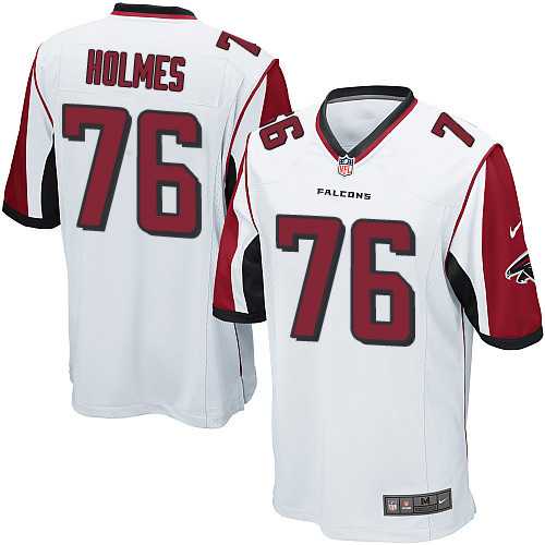 Nike Men & Women & Youth Falcons #76 Holmes White Team Color Game Jersey