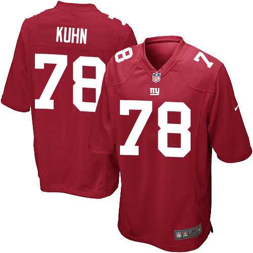 Nike Men & Women & Youth Giants #78 Huhn Red Team Color Game Jersey