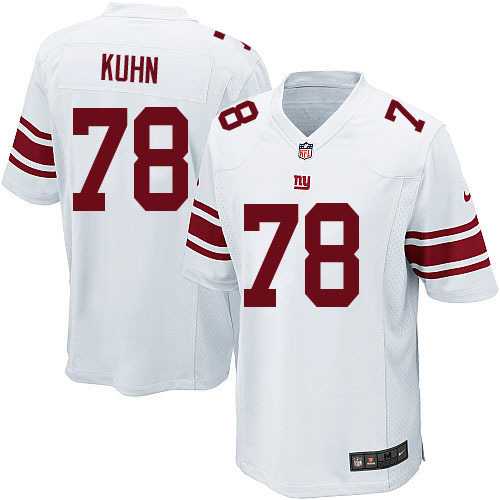 Nike Men & Women & Youth Giants #78 Huhn White Team Color Game Jersey