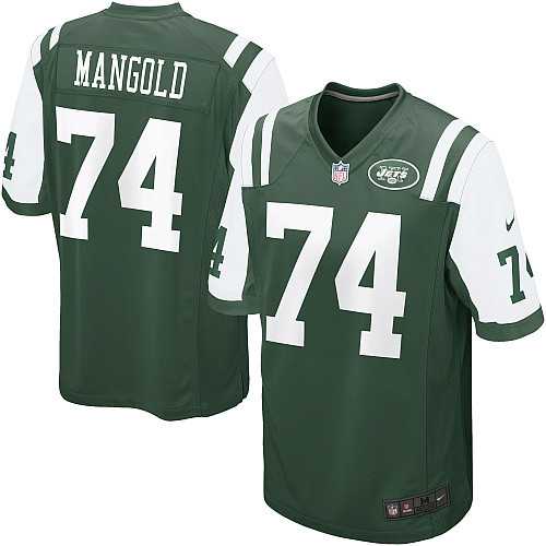 Nike Men & Women & Youth Jets #74 Nick Mangold Green Team Color Game Jersey