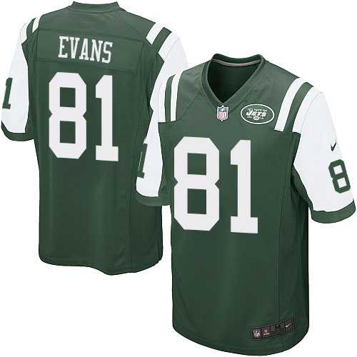 Nike Men & Women & Youth Jets #81 Evans Green Team Color Game Jersey