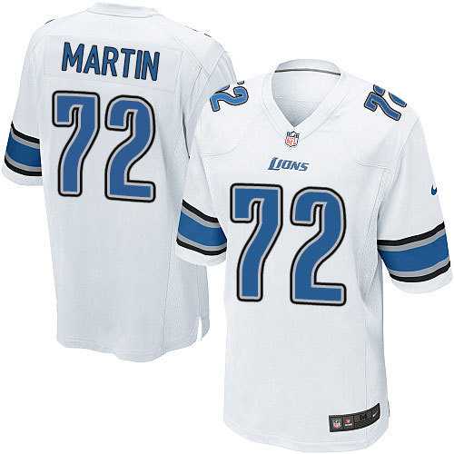 Nike Men & Women & Youth Lions #72 Martin White Team Color Game Jersey