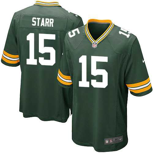 Nike Men & Women & Youth Packers #15 Bart Starr Green Team Color Game Jersey