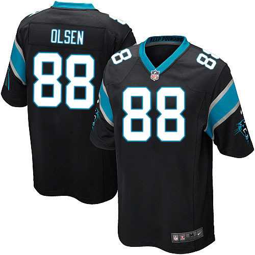 Nike Men & Women & Youth Panthers #88 Olsen Black Team Color Game Jersey