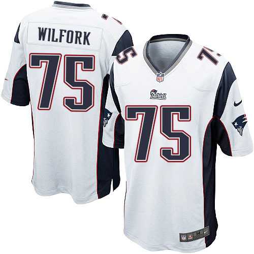 Nike Men & Women & Youth Patriots #75 Wilfork White Team Color Game Jersey