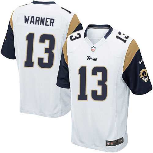 Nike Men & Women & Youth Rams #13 Warner White Team Color Game Jersey