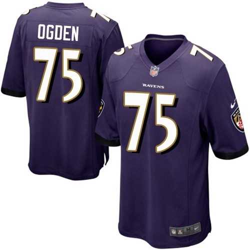 Nike Men & Women & Youth Ravens #75 Jonathan Ogden Purple Team Color Game Jersey