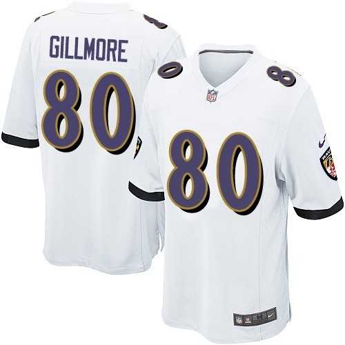 Nike Men & Women & Youth Ravens #80 Gillmore White Team Color Game Jersey