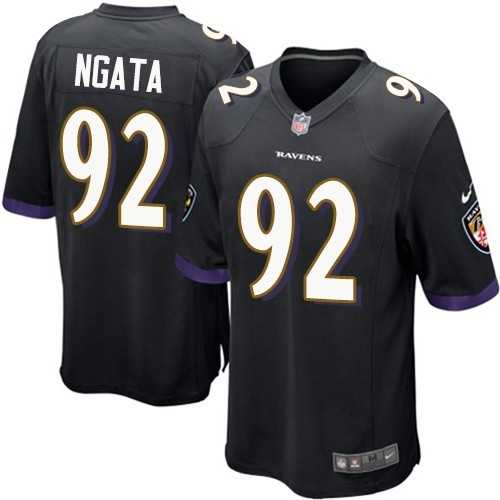 Nike Men & Women & Youth Ravens #92 Ngata Black Team Color Game Jersey