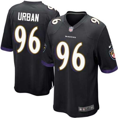 Nike Men & Women & Youth Ravens #96 Urban Black Team Color Game Jersey