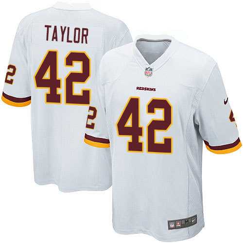 Nike Men & Women & Youth Redskins #42 Taylor White Team Color Game Jersey