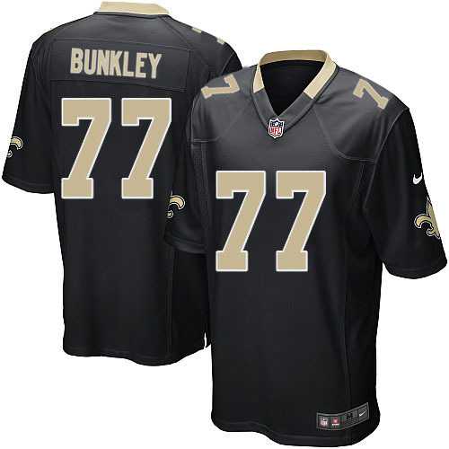 Nike Men & Women & Youth Saints #77 Bunkley Black Team Color Game Jersey
