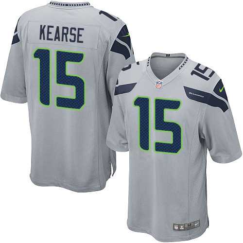 Nike Men & Women & Youth Seahawks #15 Jermaine Kearse Gray Team Color Game Jersey